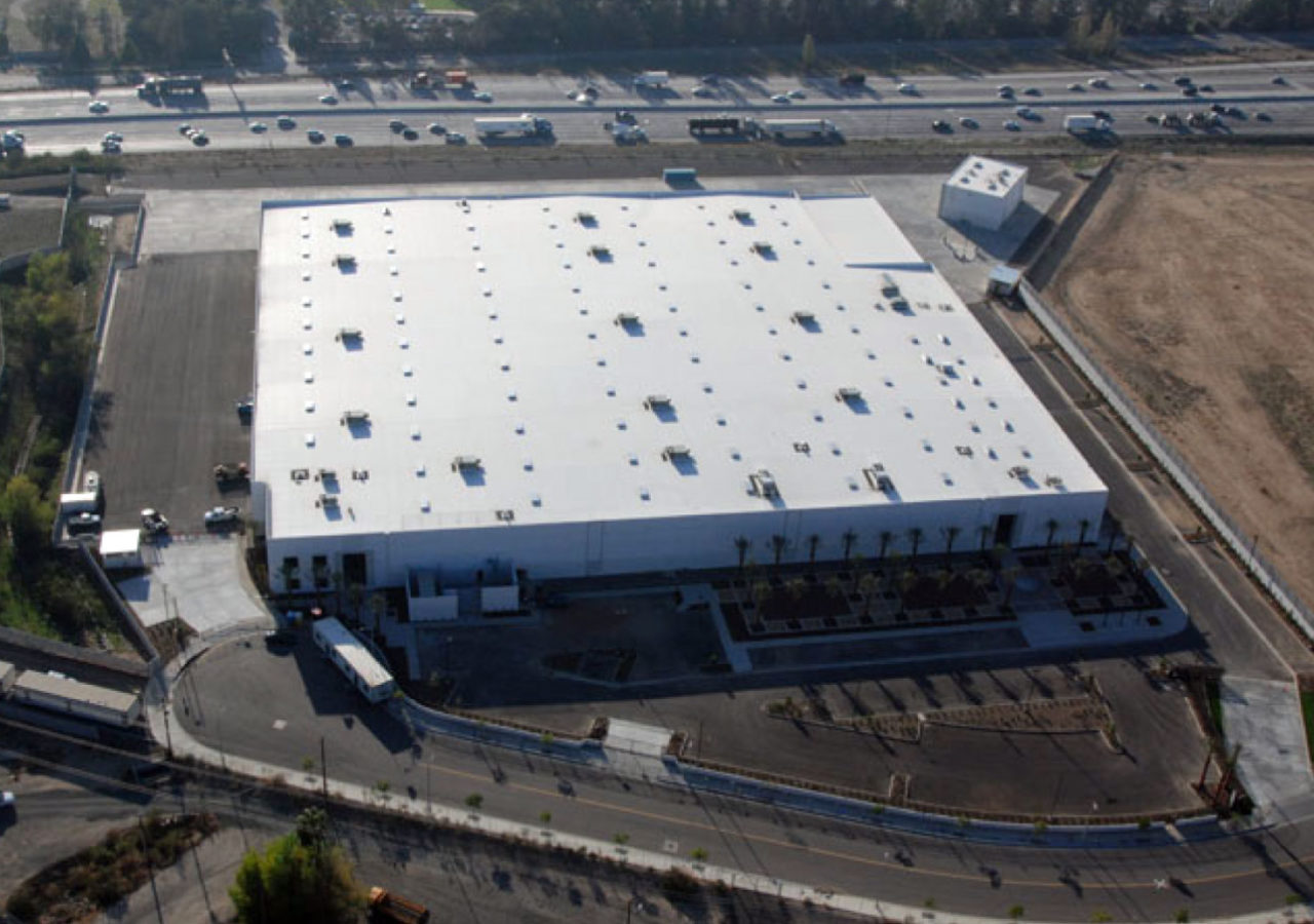 Aerial View of Allied Beverage Distribution Center Built by ARCO Construction