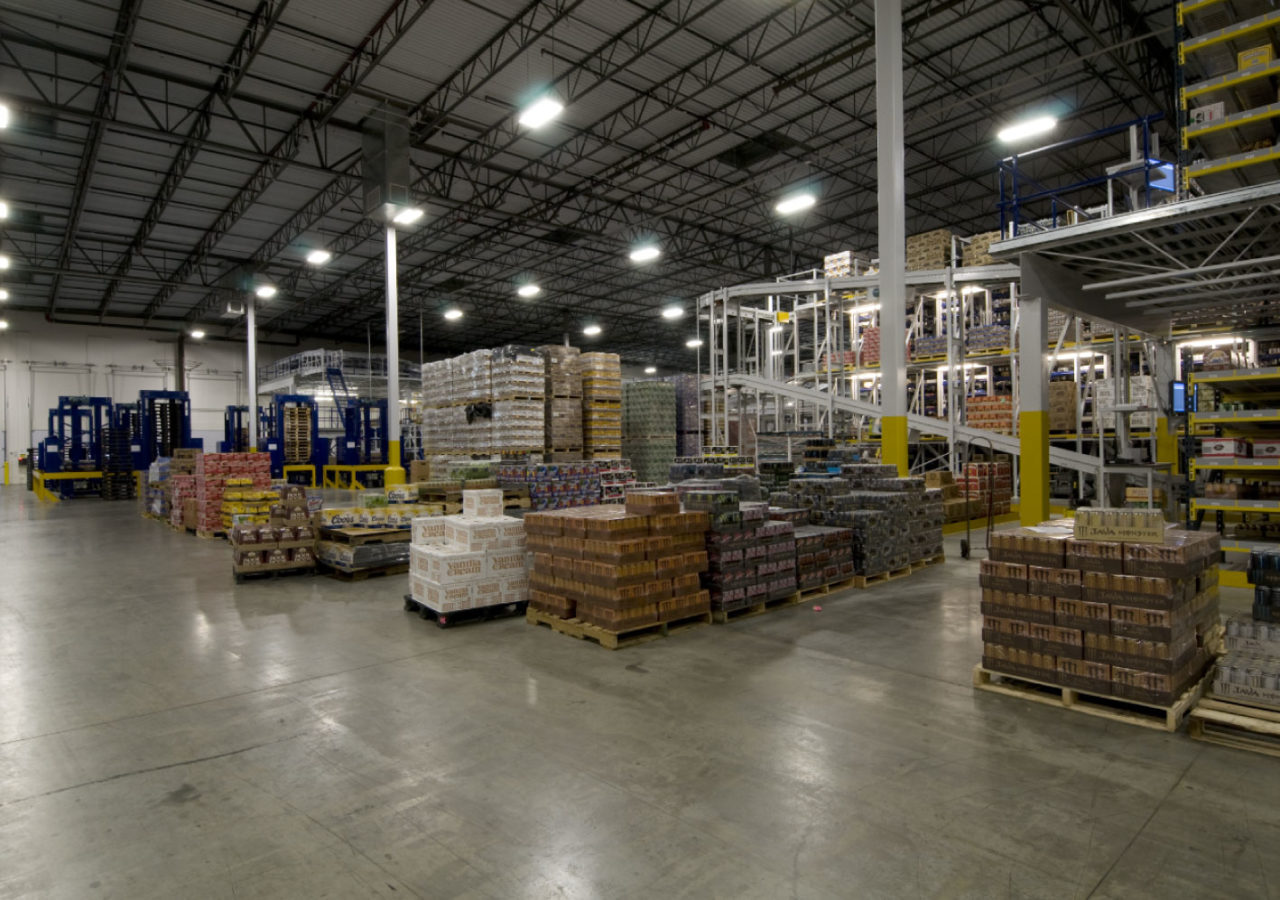 Product in Warehouse at Allied Beverage Distribution Center Built by ARCO Construction
