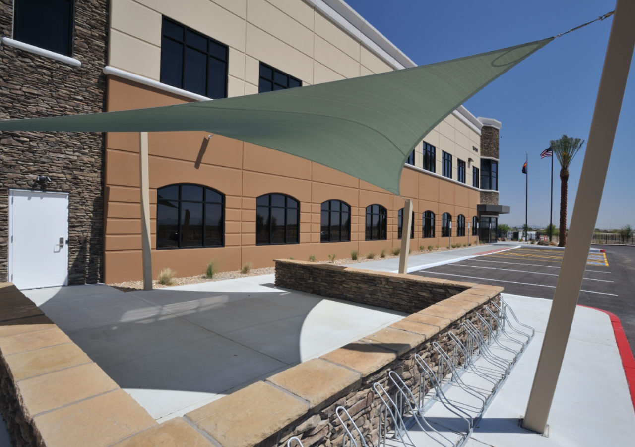Outside Break Area at Crescent Crown Distributing Beverage Facility Built by ARCO Construction in Surprise