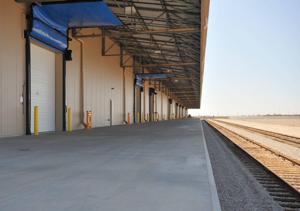 Rail Servicing Dock at Crescent Crown Distributing Beverage Facility Built by ARCO Construction in Surprise