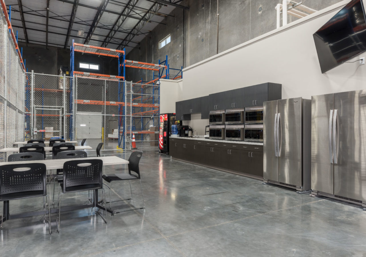 Break Room and Kitchen at Glazer's Beer & Beverage Distribution Facility Built by ARCO Construction