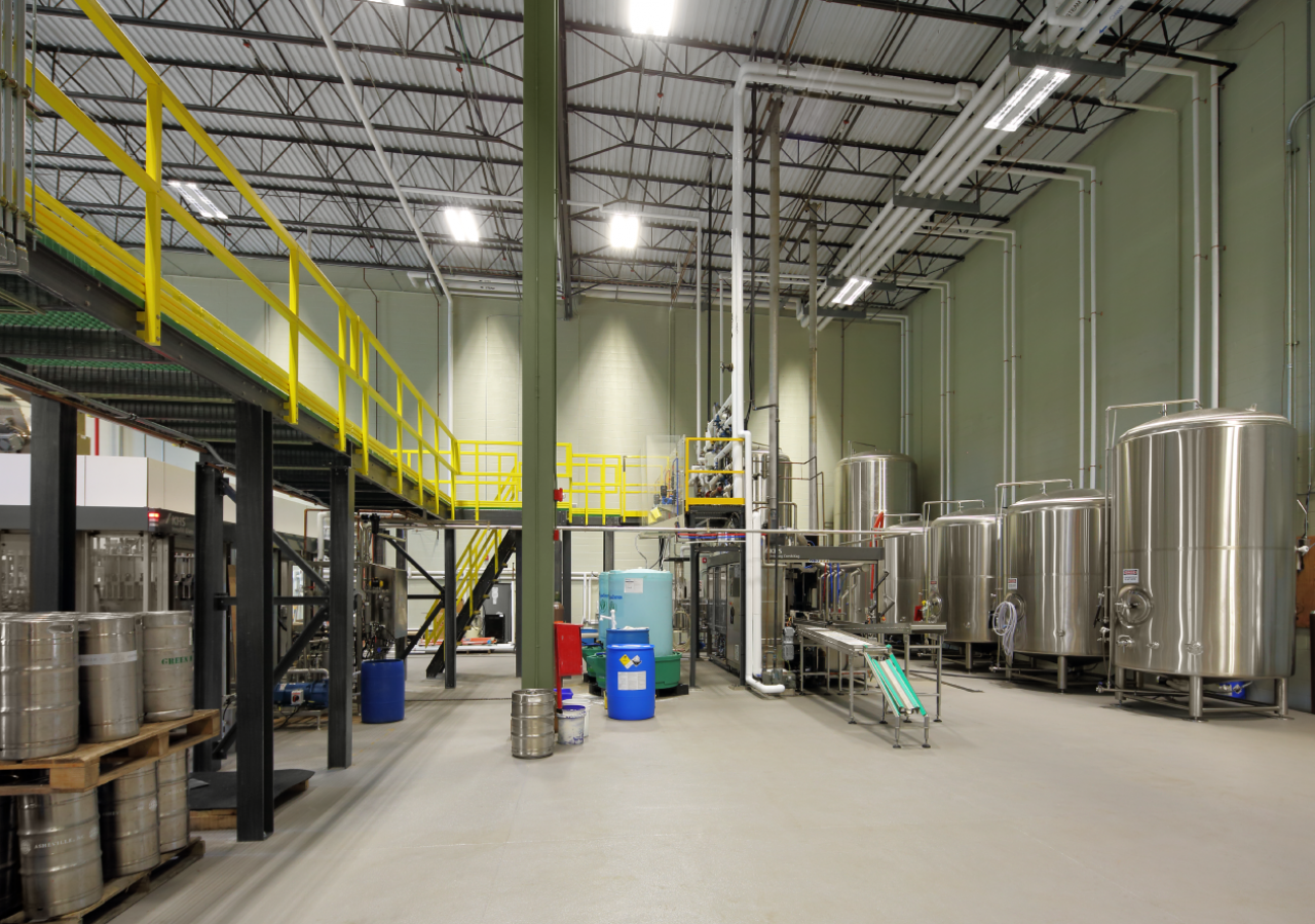 Production and Warehouse at Green Man Brewery Craft Beverage Facility Built by ARCO Construction
