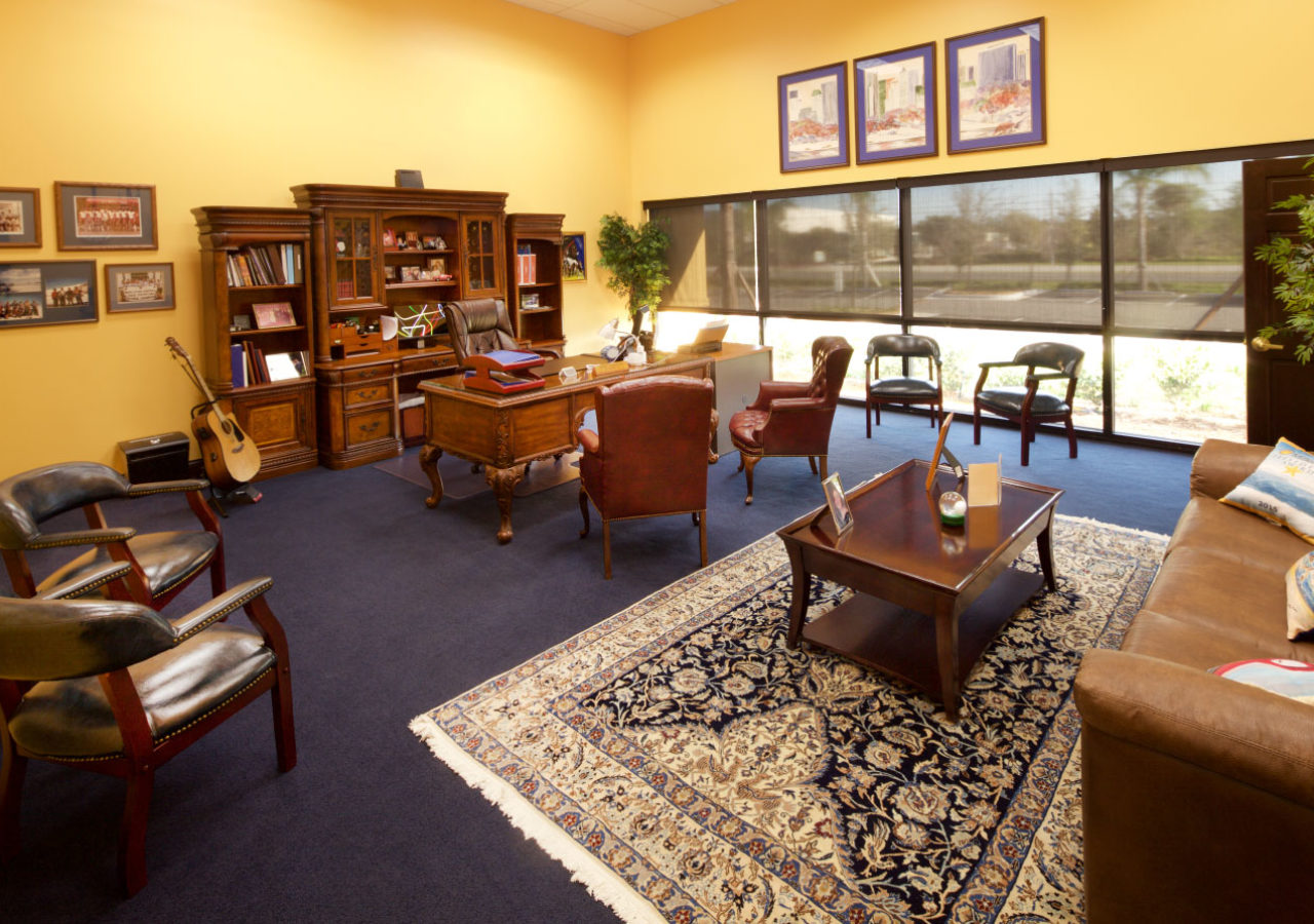 Executive Office at S.R. Perrott Distribution Facility Built by ARCO Beverage Group in Ormond Beach, Florida