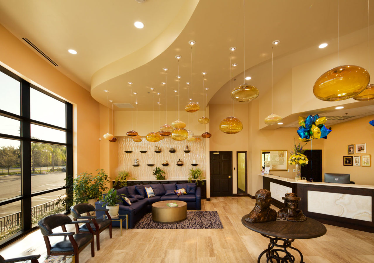 Lobby at S.R. Perrott Distribution Facility Built by ARCO Beverage Group in Ormond Beach, Florida