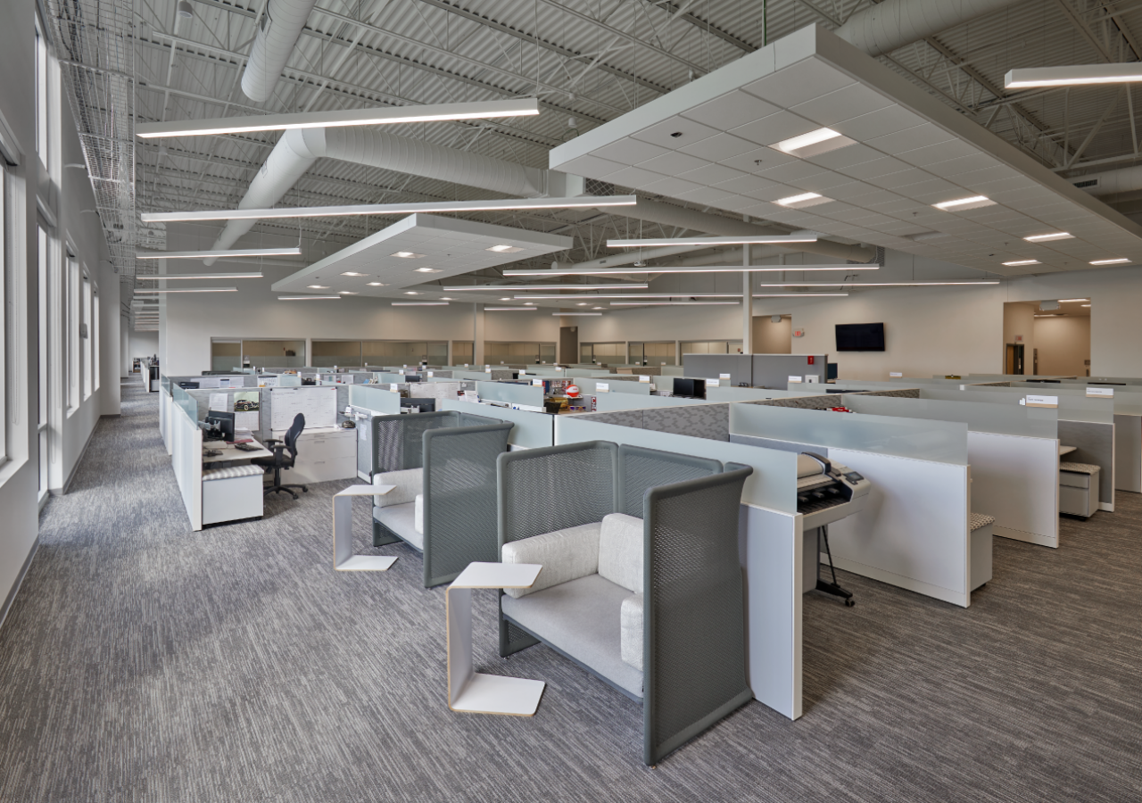 Open Office Space at ABB Office/Technology Facility Built by ARCO Construction