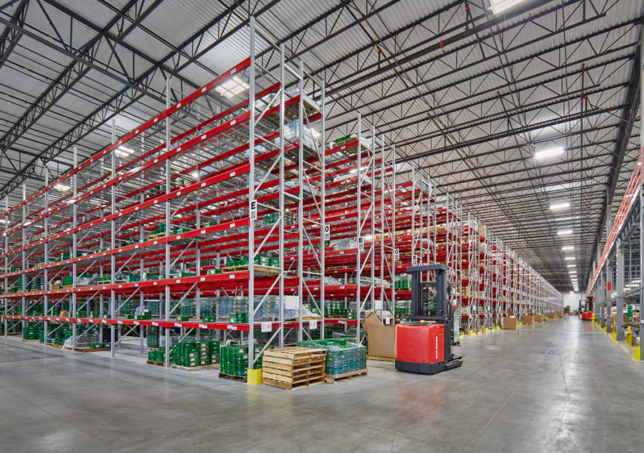 Warehouse with Racking at Wurth Service Supply Office/Distribution Facility Built by ARCO Construction
