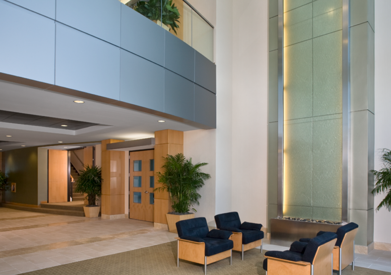 Lobby/2-Story Atrium at Liberty Property Trust Independence Place Office Building Built by ARCO Construction