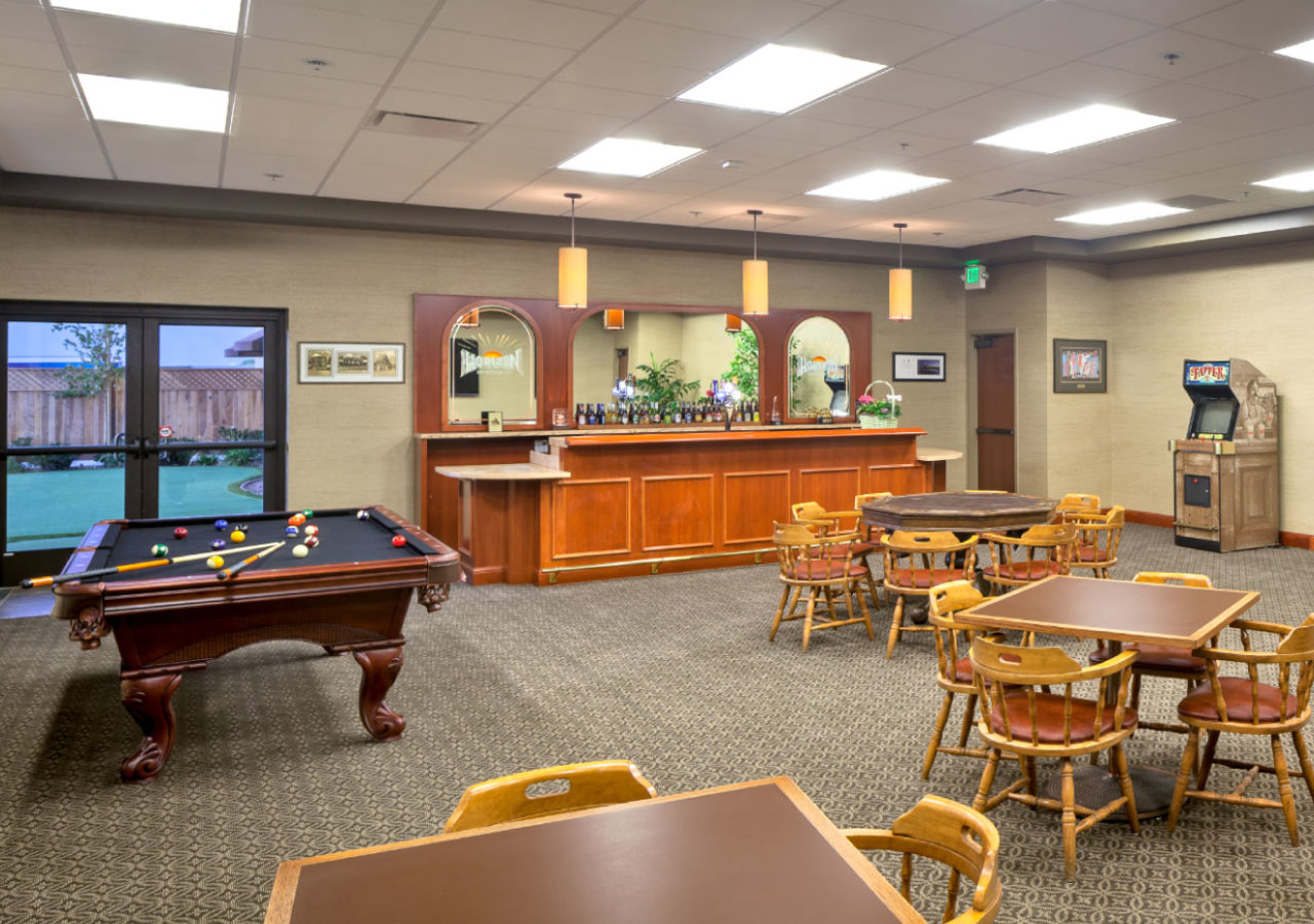 Hospitality Suite with Bar at Horizon Beverage Distribution Facility Built by ARCO Construction