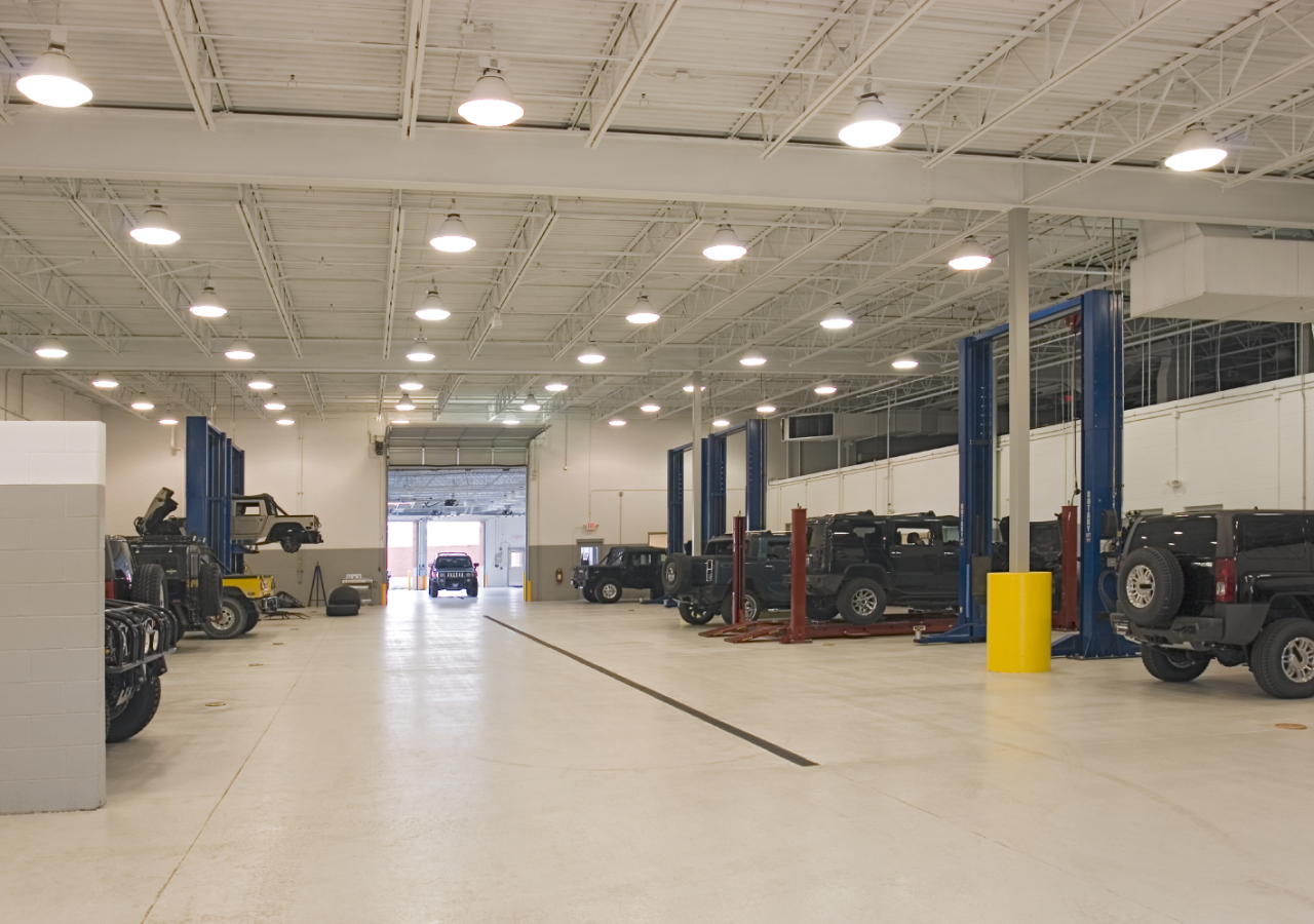 Service Area at Jim Lynch Hummer Luxury Car Dealership Built by ARCO Construction