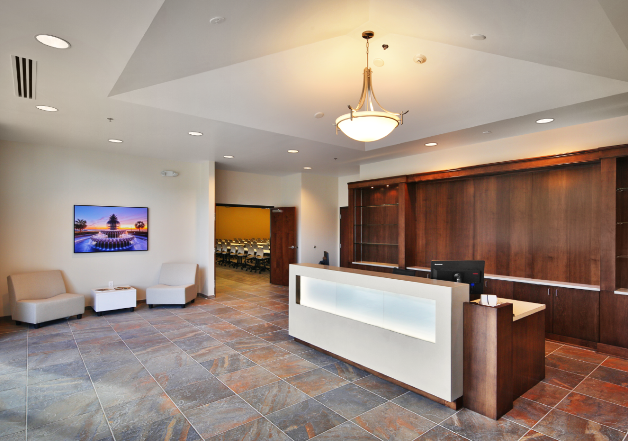 Lobby at Lee Distributors Beverage Distribution Facility Built by ARCO