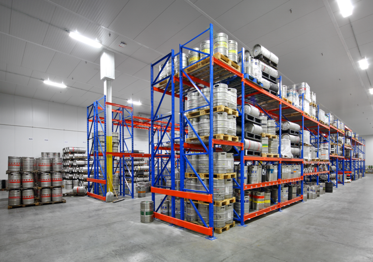 Product in Warehouse at Lee Distributors Beverage Distribution Facility Built by ARCO