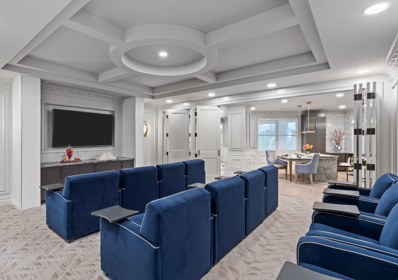 Theater and Game Room at Stonecrest Senior Living at the Plaza Built by ARCO Living Group