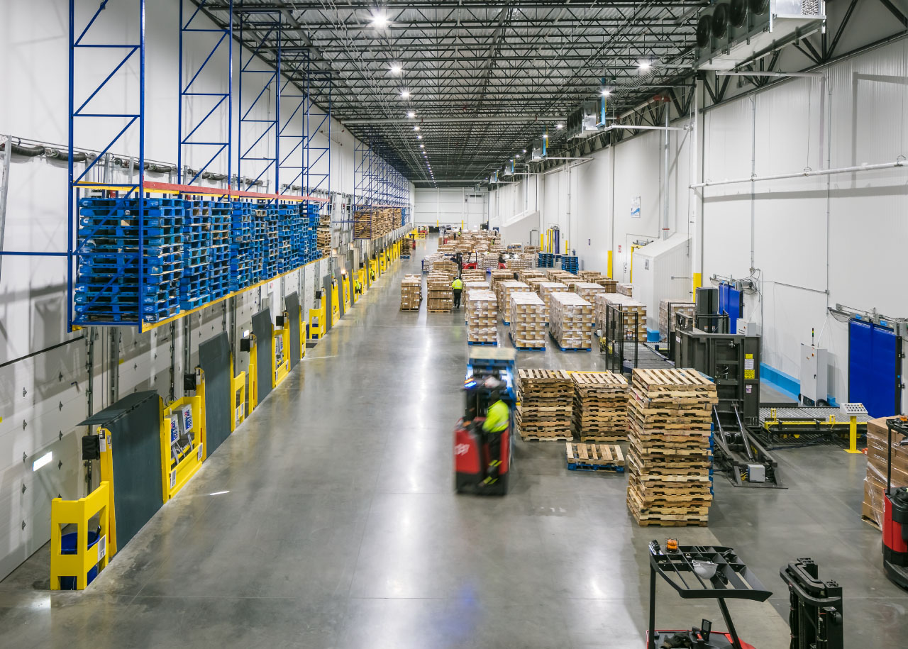 Interior of the ColdPoint Logistics loading docks in Edgerton, KS