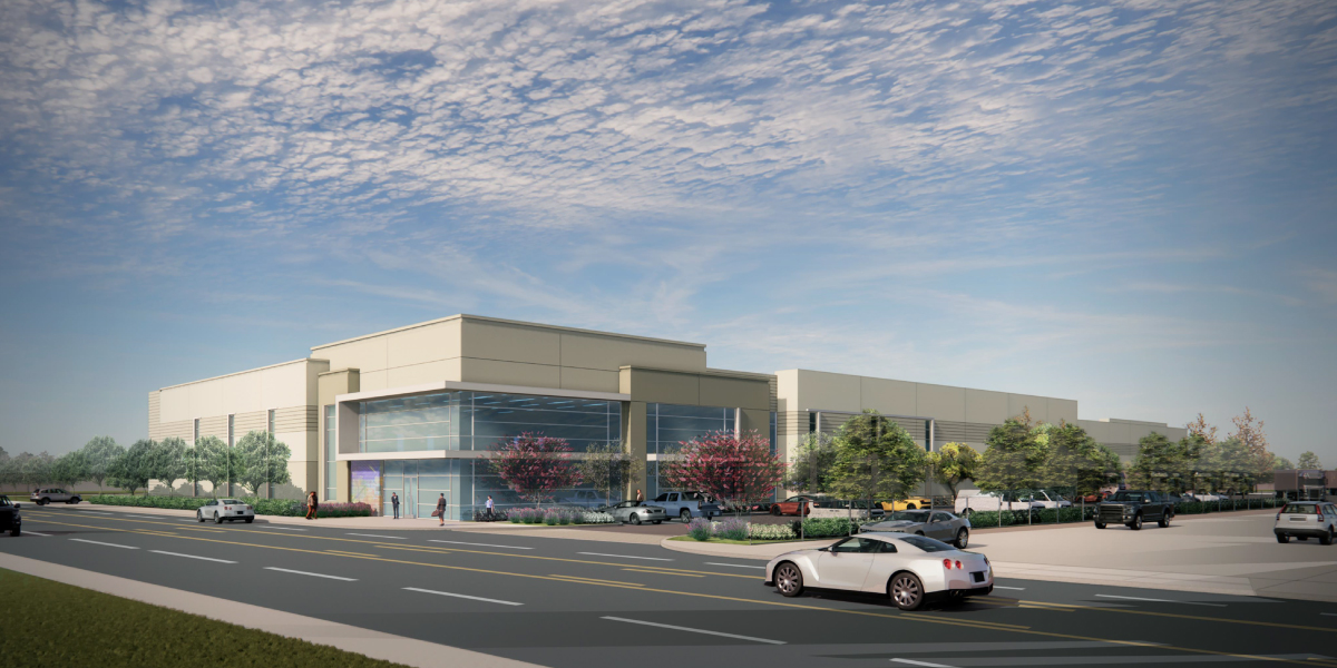 rendering of a ground up cold storage facility in southern california
