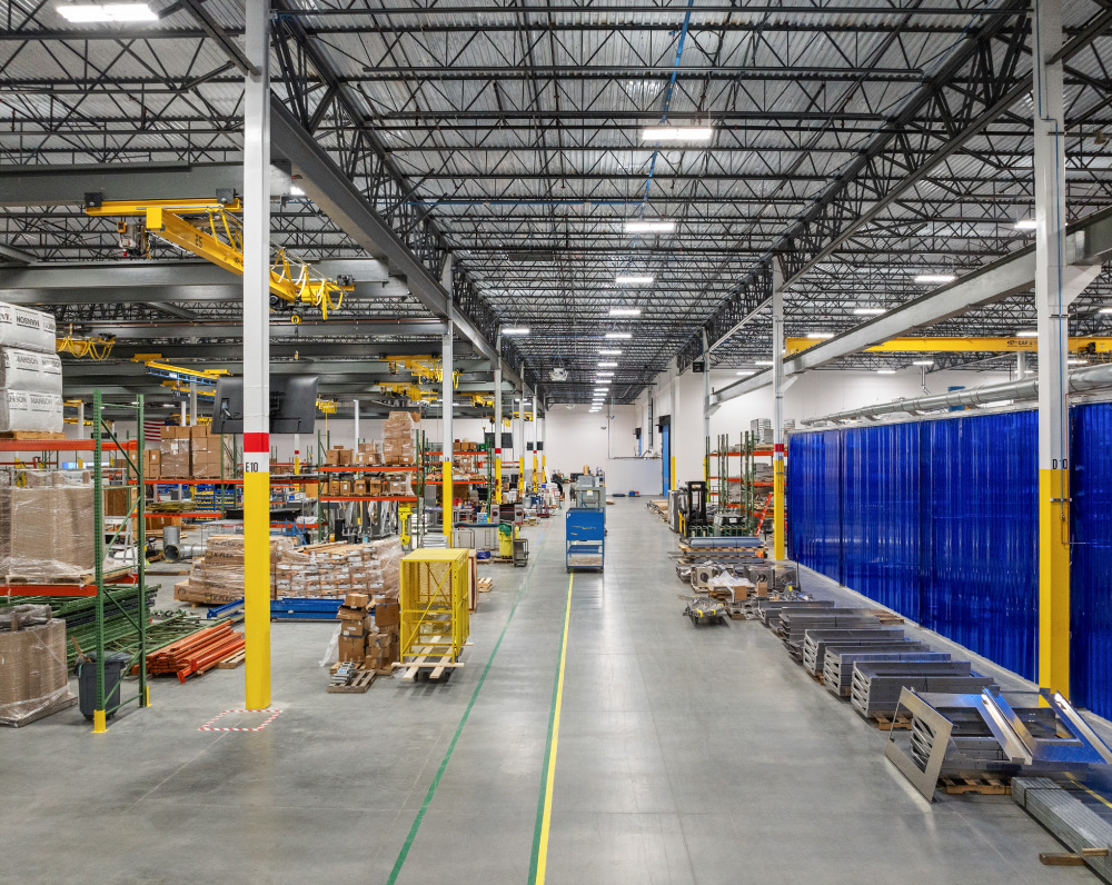arco-national-construction-design-build-general-contractor-manufacturing-project-munters4 Warehouse space inside Munters new Manufacturing Facility in Amesbury, MA