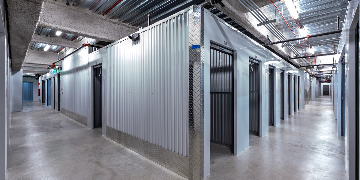 Interior photo of self storage units at Banner Real Estate Group's self storage facility in Los Angeles, CA