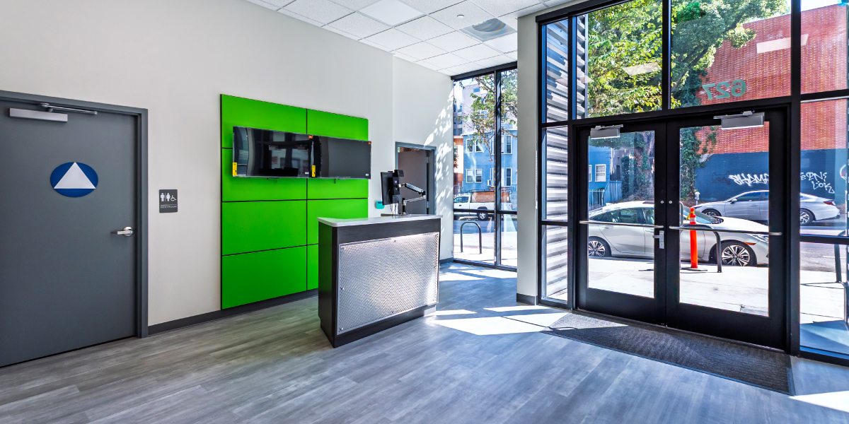 Interior photo of the entry at Banner Real Estate Group's self storage facility in Los Angeles, CA