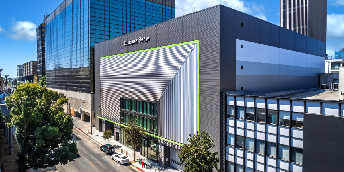 Aerial photo of Banner Real Estate Group's self storage facility in Los Angeles, CA