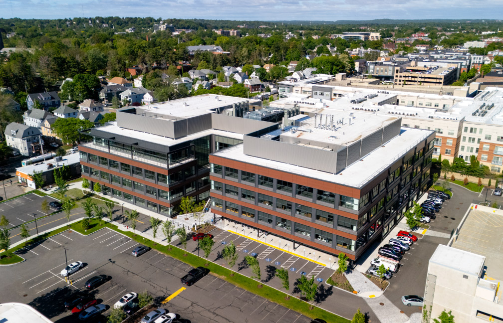 exterior view of Phase 3 Real Estate Partners office space and life laboratory facility