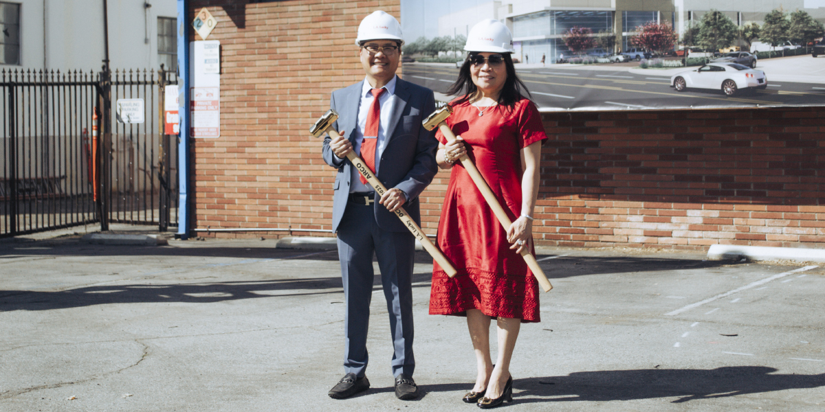 la lucky celebrates start of construction