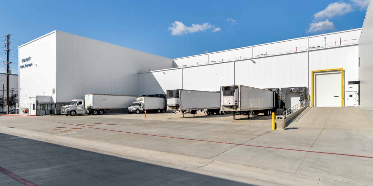 exterior photo of docks at a cold storage facility in Vernon, California