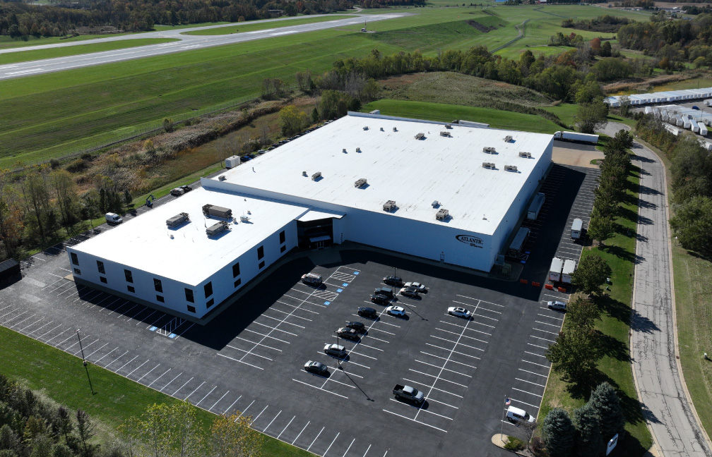 aerial view of Atlantic food distributors' cold storage facility in north canton ohio
