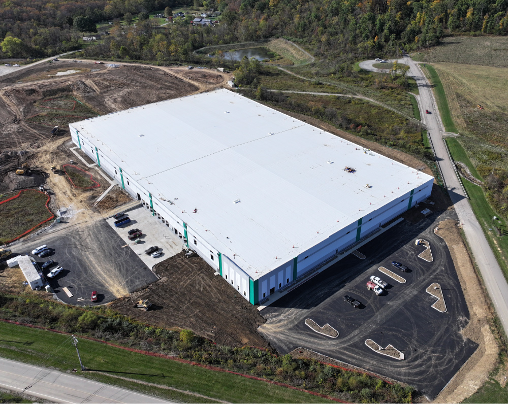 above view of chelsea building projects manufacturing facility during construction in pittsburgh pennsylvania