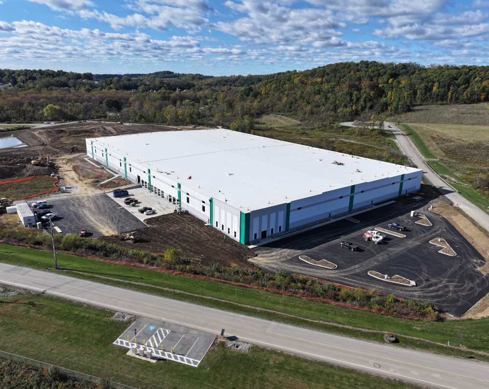 exterior view of chelsea building projects manufacturing facility in pittsburgh pennsylvania under construction