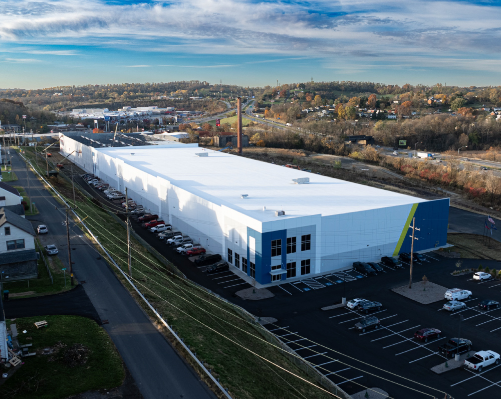 aerial image of crossgates inc distribution facility in washington pennsylvania