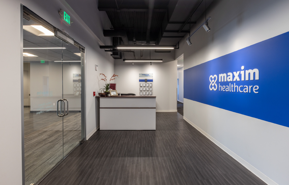front desk of the maxim healthcare office in canton ohio