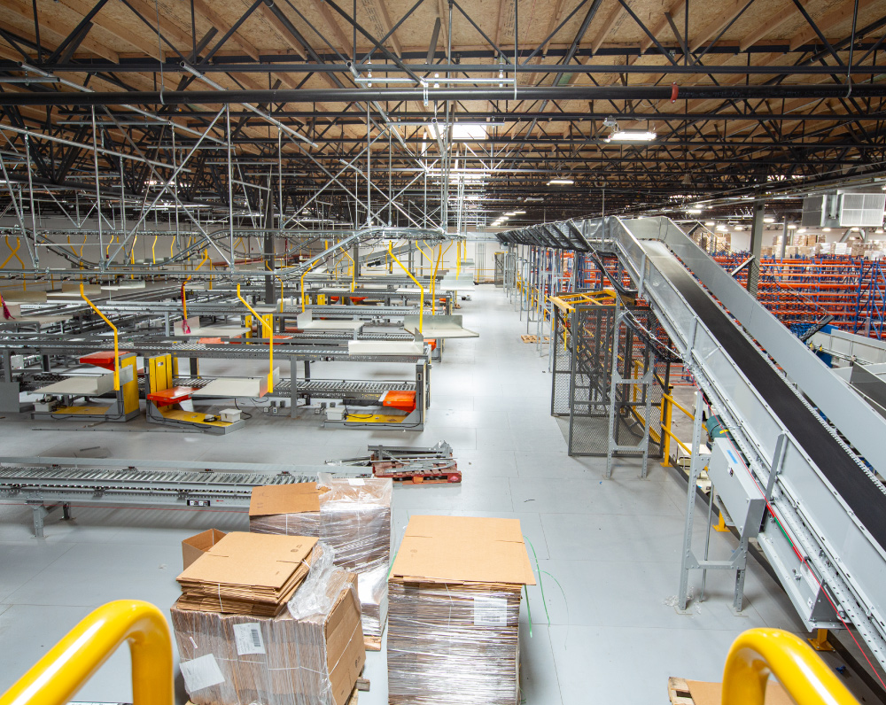 View from inside the Vistar cold storage facility in Reno nevada