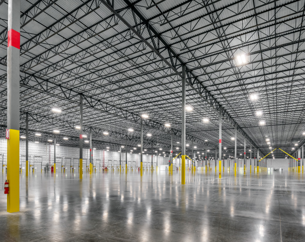 interior of amazon distribution facility in schodack new york