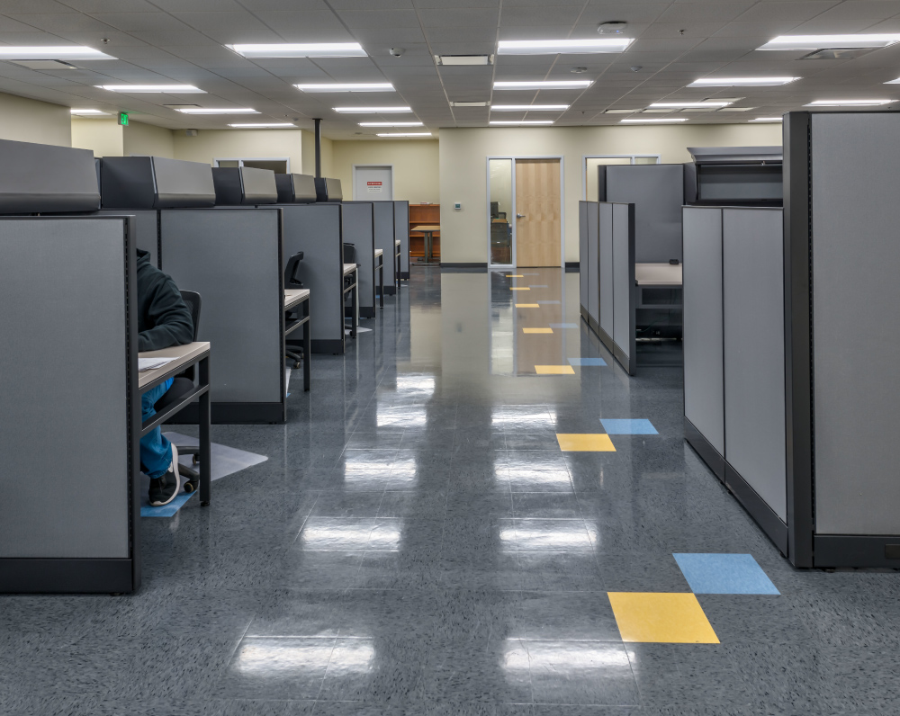 view from inside of the ontrac distribution facility in reno nevada