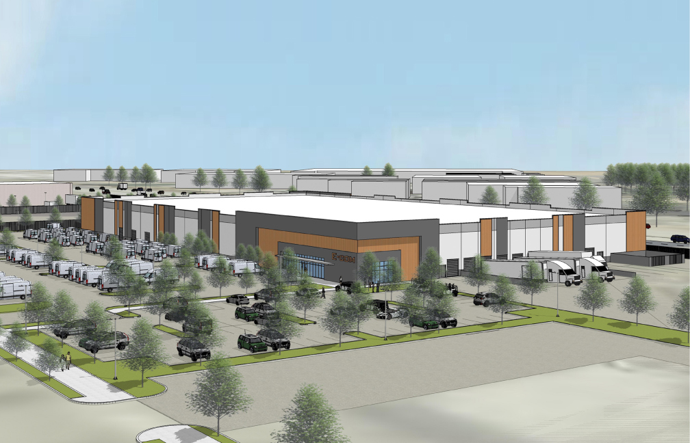 exterior rendering of sterling organization fulfillment center renovation