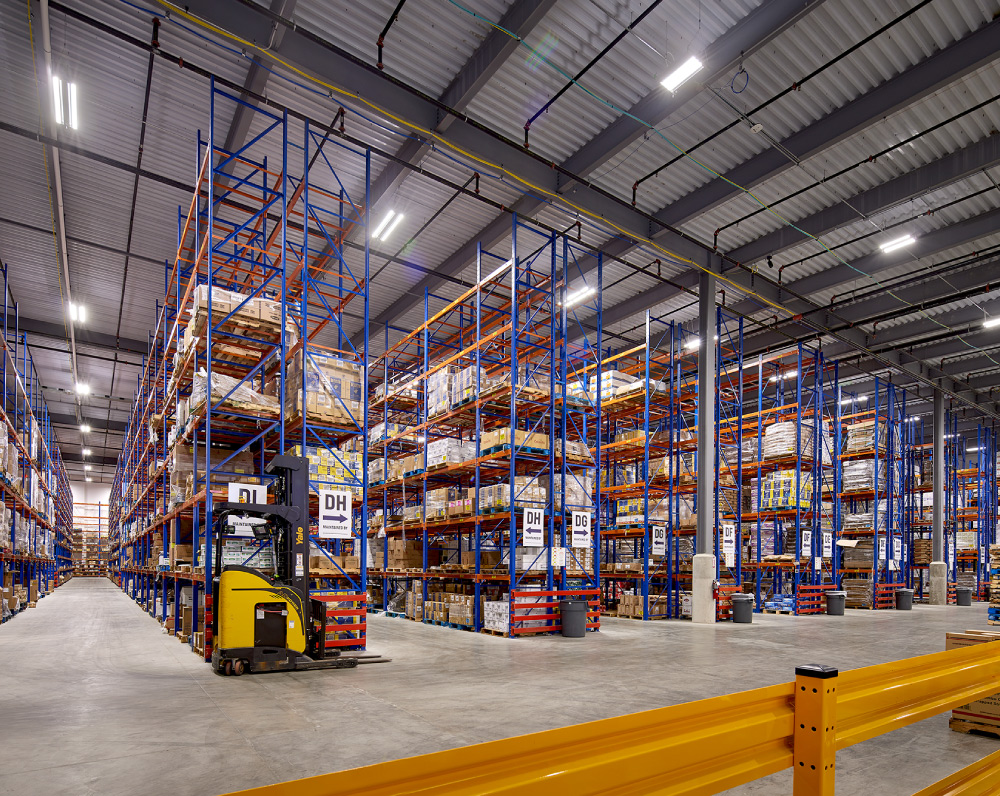 interior of sysco cold storage warehouse facility in coraopolis pennsylvania