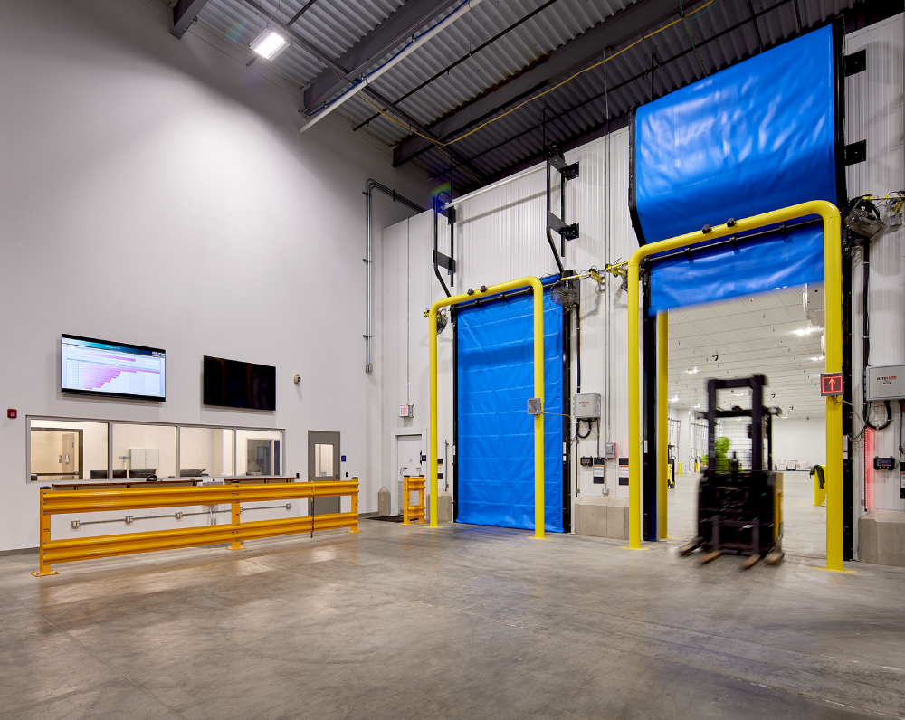warehouse area in sysco cold storage facility in coraopolis pennsylvania
