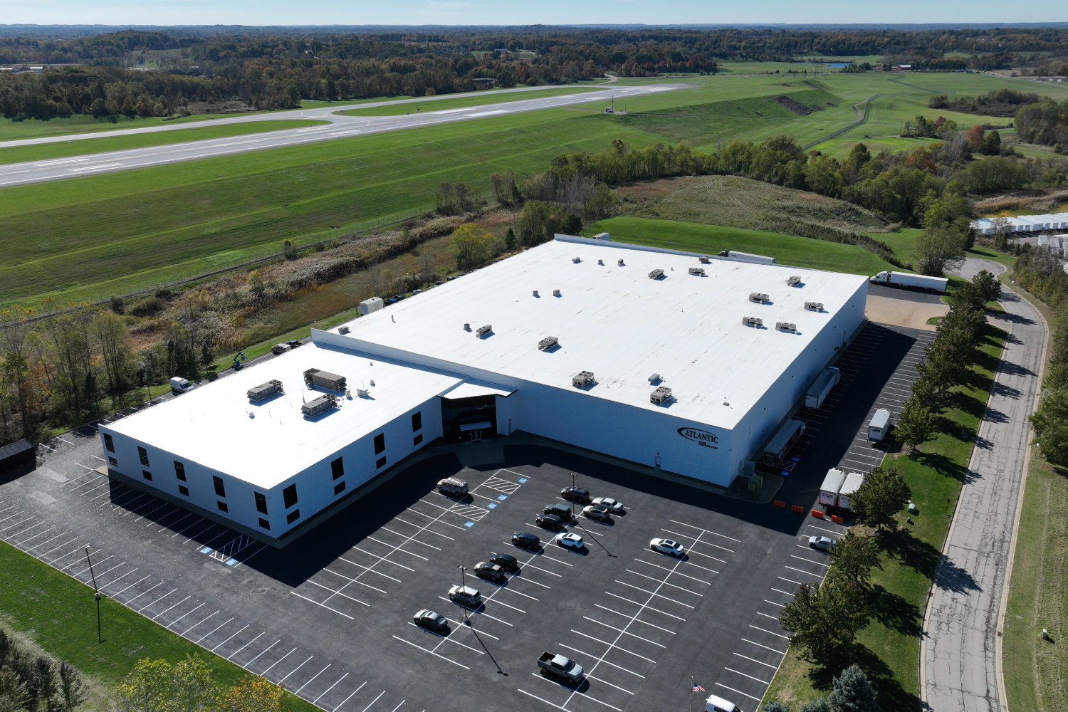 cold storage facility aerial view