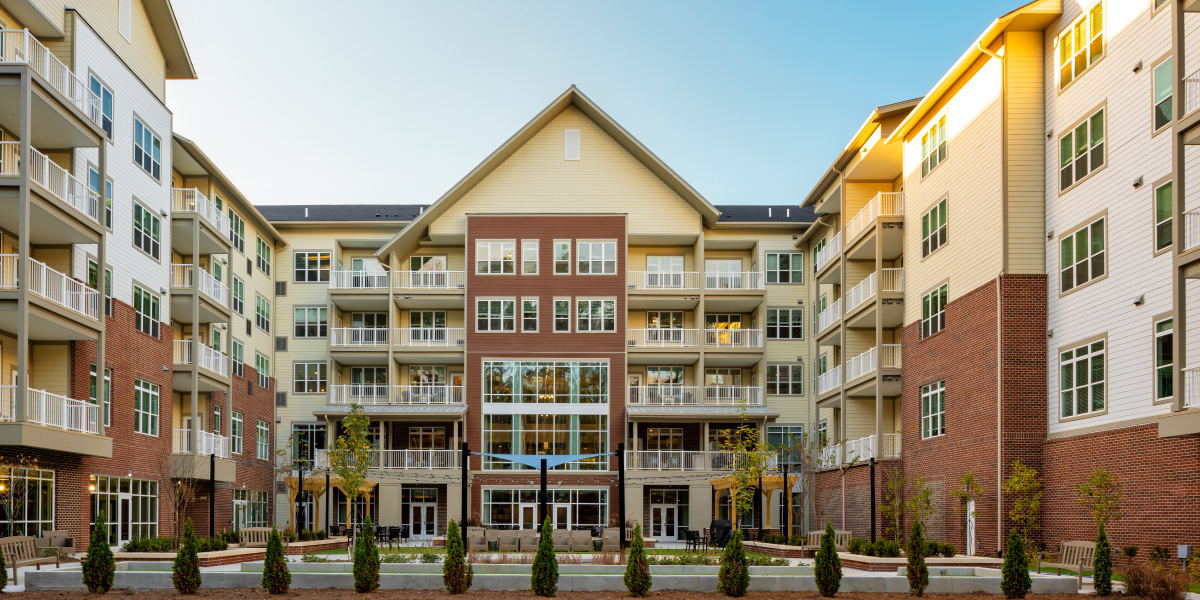 exterior of the atria senior living facility in cary north carolina