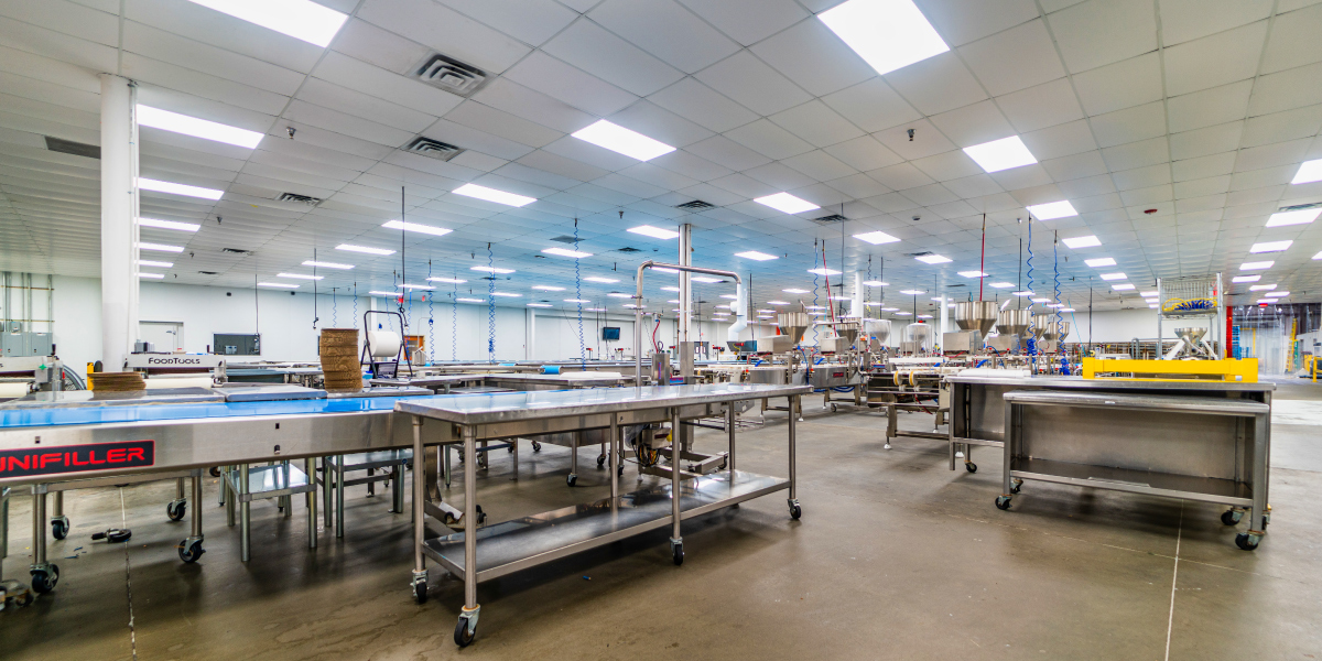 interior view of the empire bakery facility expansion in rocky mount virginia