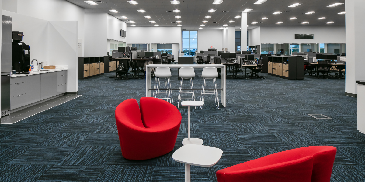 common area in the grundfos regional office in lenexa kansas