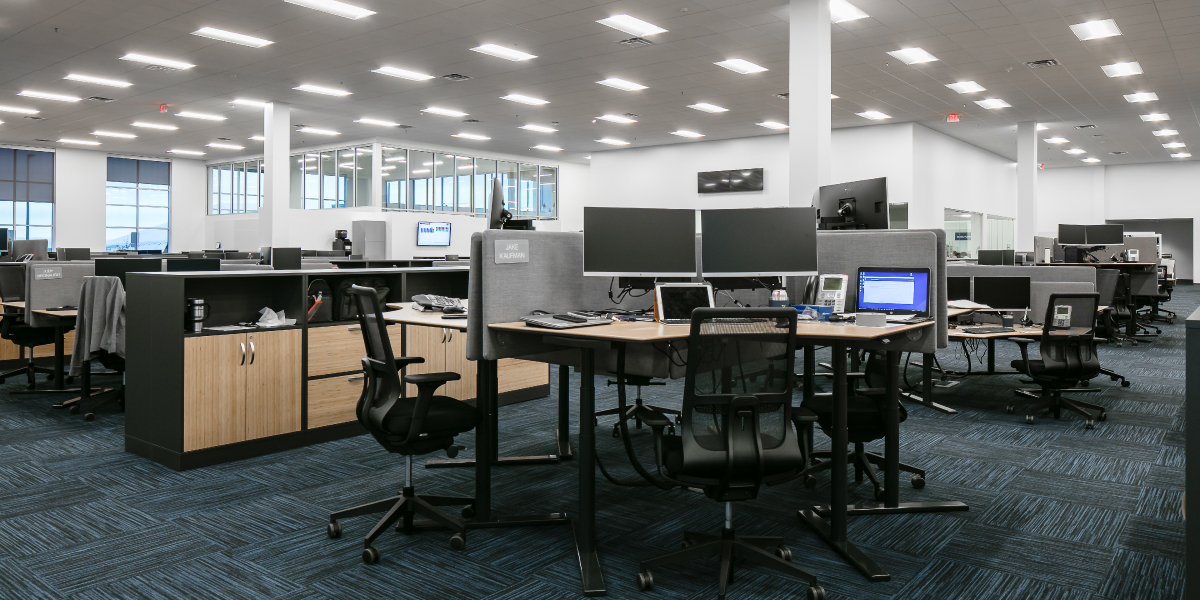 office space of the grundfos regional headquarters in lenexa kansas