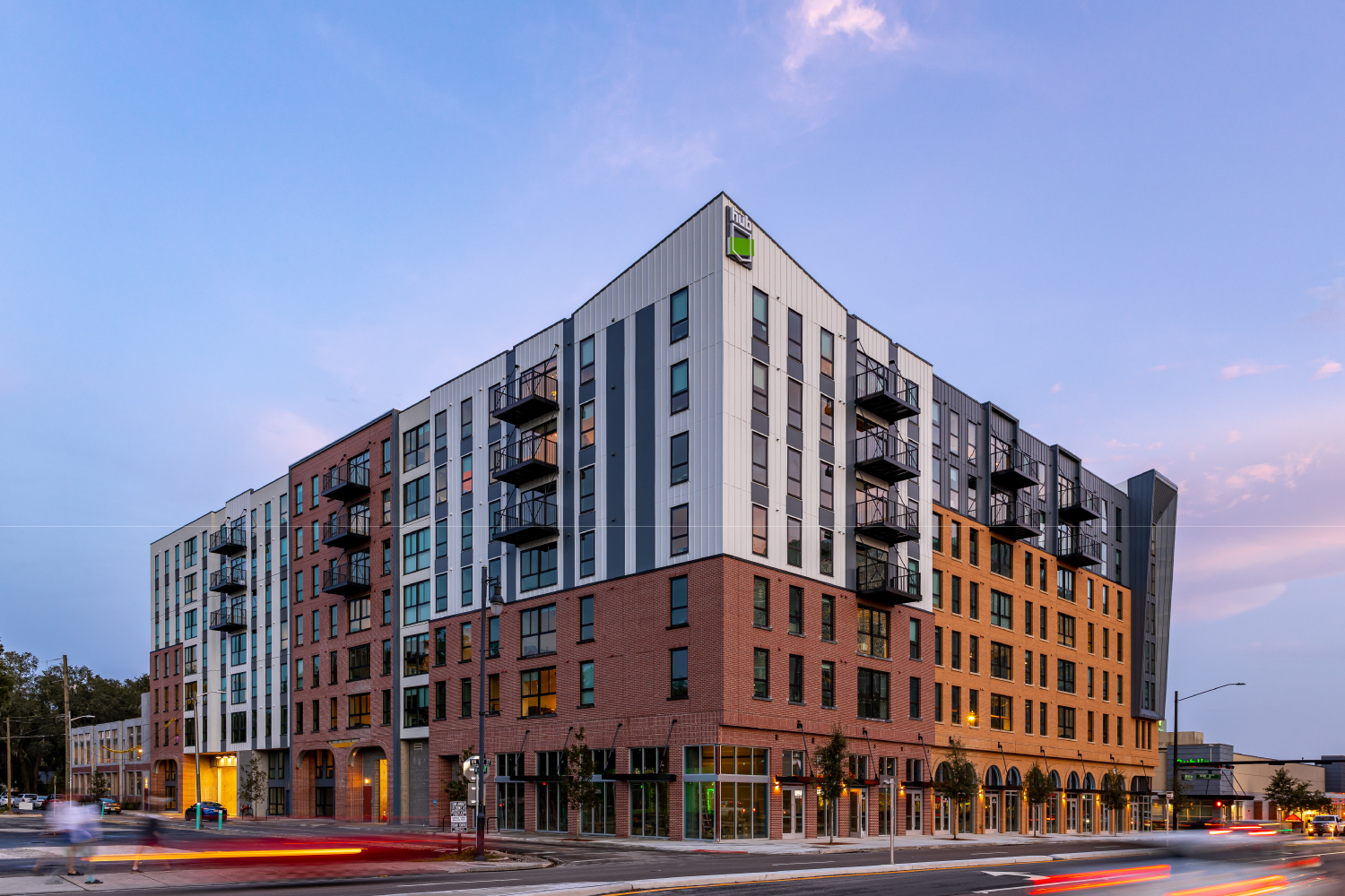 exterior of the hub on third avenue student housing development in gainesville florida