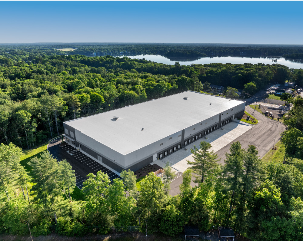 aerial view of the vestom distribution facility in norton massachusetts
