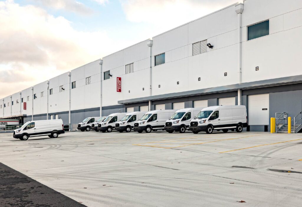 Van Docking Positions on O'Reilly's new distribution facility in Fredericksburg, VA