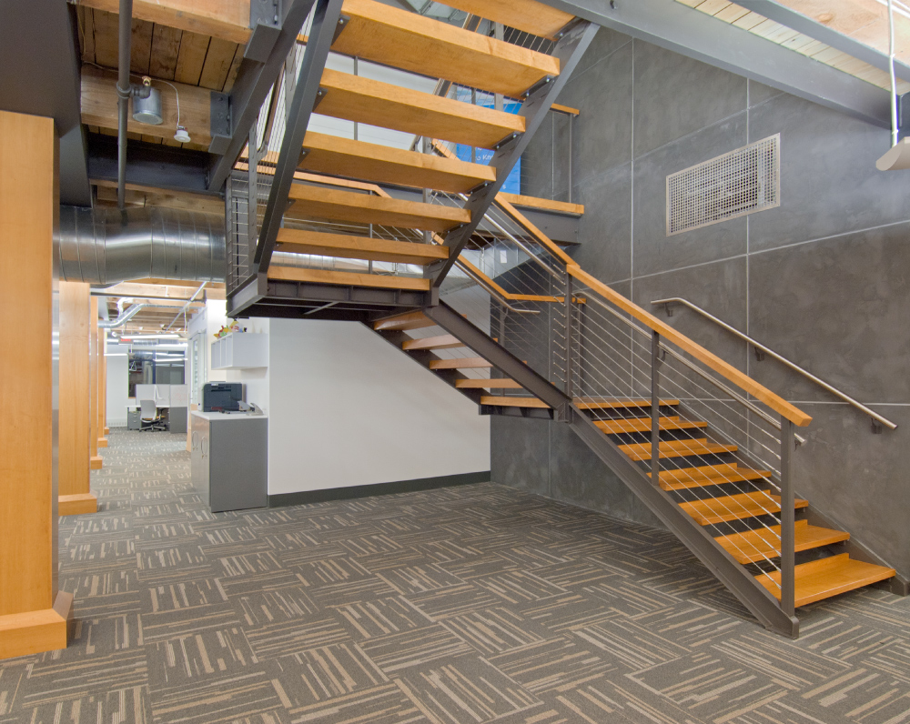 arco-catalina-marketing-boston-massachusetts-gallery-5 stairwell within the renovated catalina marketing office building in boston massachusetts