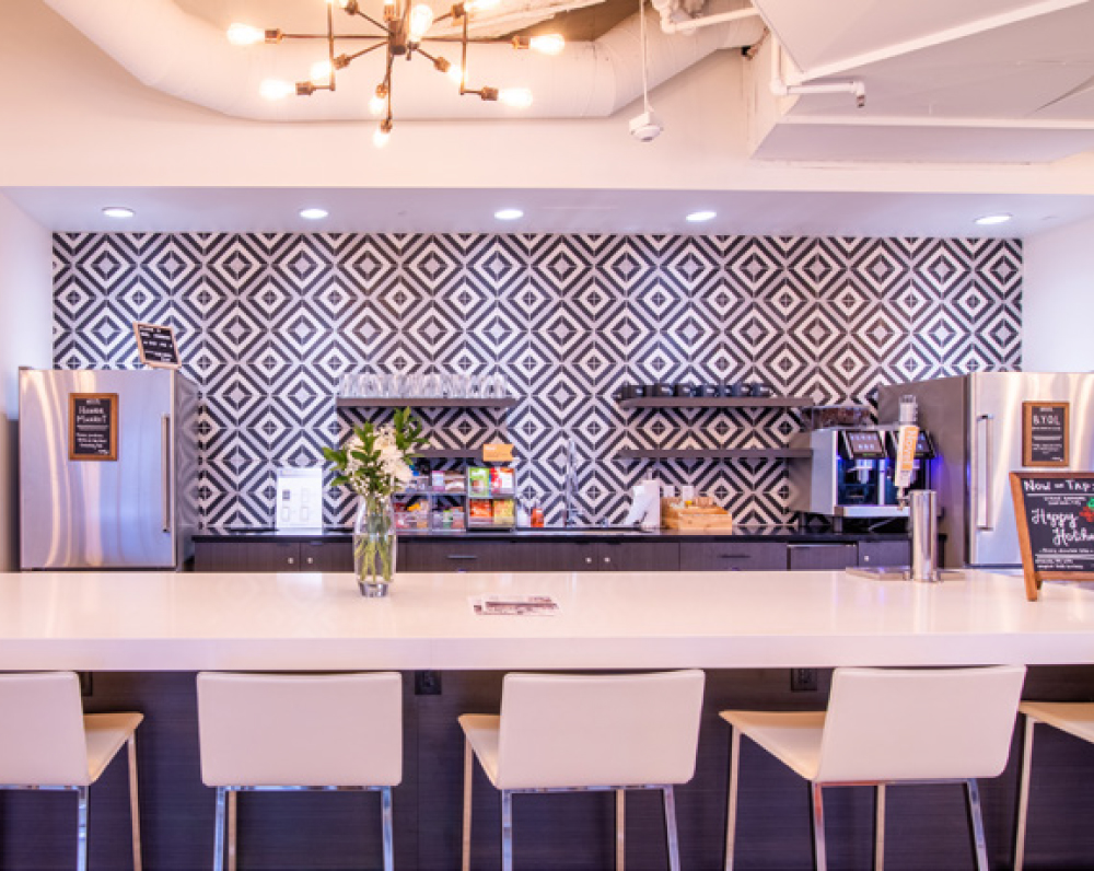 dining area within the expansive coworking san jose california building