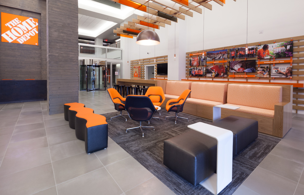 lobby renovation of the home depot office in marietta georgia
