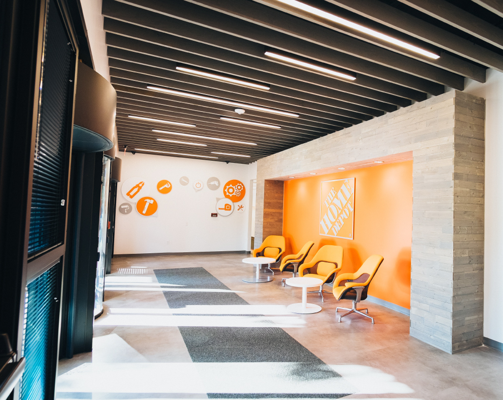 sitting area in the atlanta home depot office