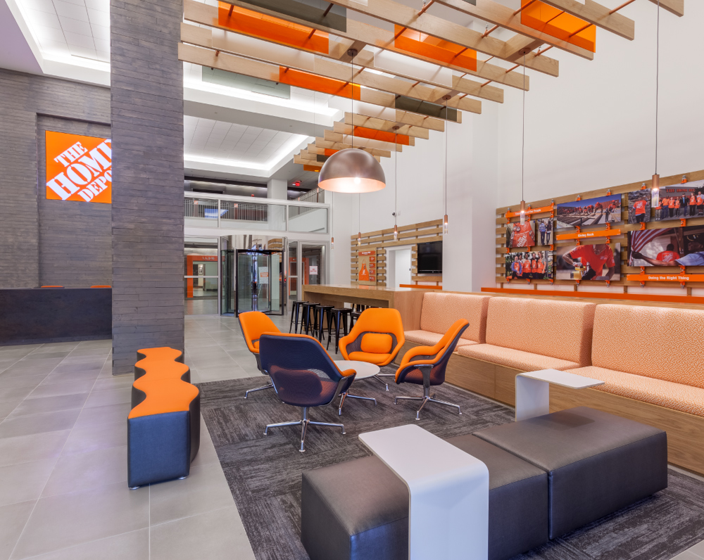 renovation of the home depot marietta georgia office lobby