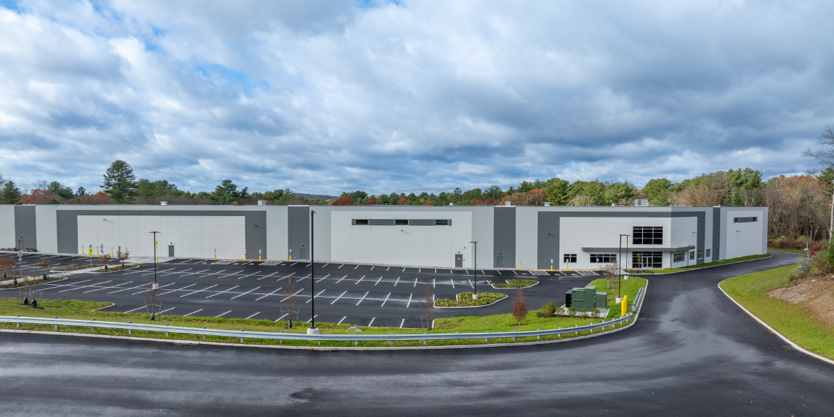 exterior of speculative warehouse for bluewater property group in mendon massachusetts